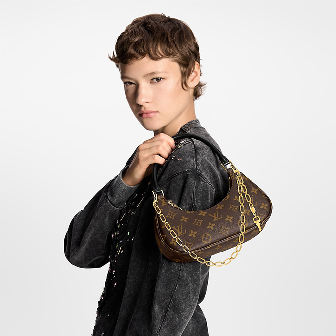 lv louis vuitton monogram hobo chain shoulder bag #m25223